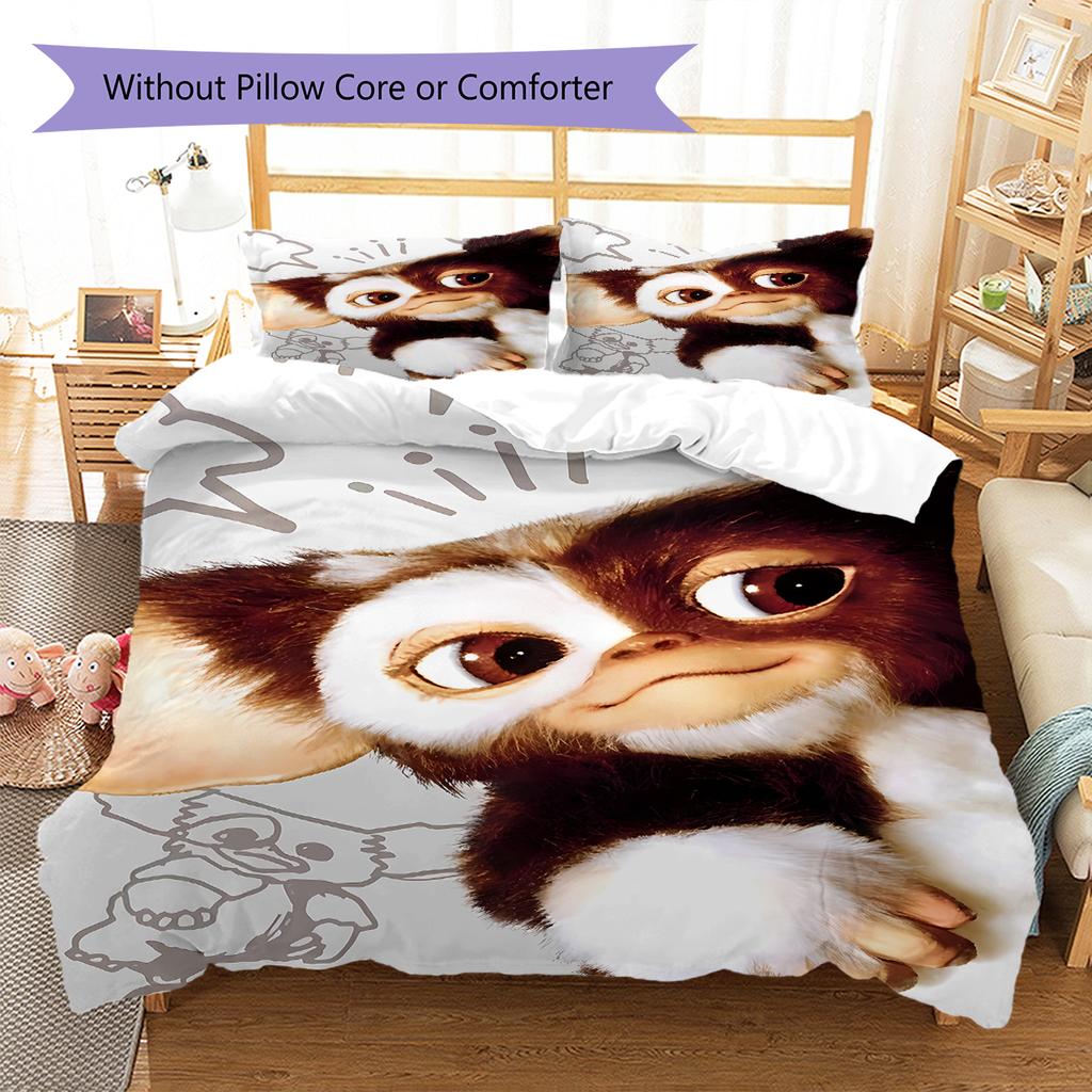 Gremlins Pattern Bedding,Quilt Set Quilt Cover Pillowcase Home Birthday Gift (1 * duvet cover + 2 * pillowcase, without core)
