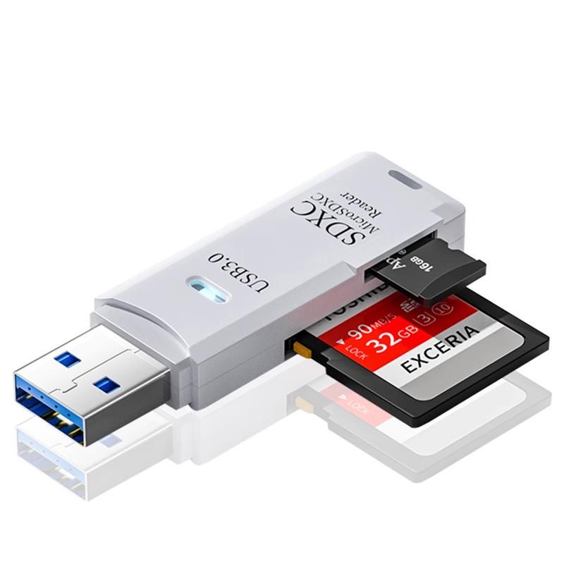 Dual Card USB Reader & Camera: SD/TF Support, DSLR-Compatible, Multi-Function