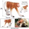 Wild Safari Animal Figurines: Giraffe, Elephant, Rhinoceros, Brown Bear, Tiger, Lion, Leopard, Hippopotamus - Solid Cognitive Toys