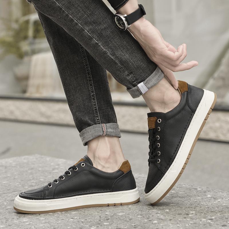 Moda stil coreean cu șireturi Încălțăminte ocazională de exterior, pantofi de școală pentru bărbați, pantofi de skateboard, 2024, pantofi noi versatili pentru bărbați