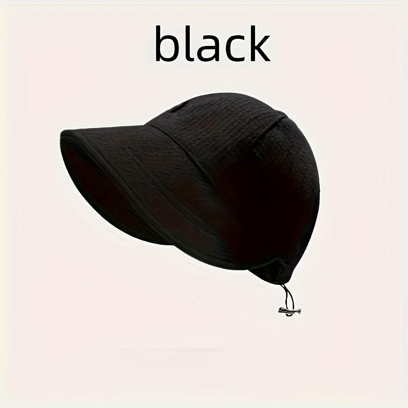 

Женская широкополая шляпа от солнца, защита от ультрафиолета UPF, регулируемый шнурок, складная с эластичной посадкой, для походов, рыбалки, пляжа на открытом воздухе, рыбалки чёрный