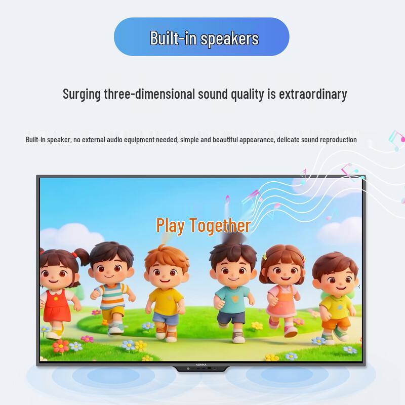 KONKA 55-inch 4K Smart Interactive Flat Panel Display with Mobile Cart (CN Version)