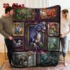 Prehistoric Dinosaurs 2D Flat Pattern Flannel Blanket, High quality All Seasons, Home Decor, Warmth and Comfort, Perfect for Christmas Gifts.