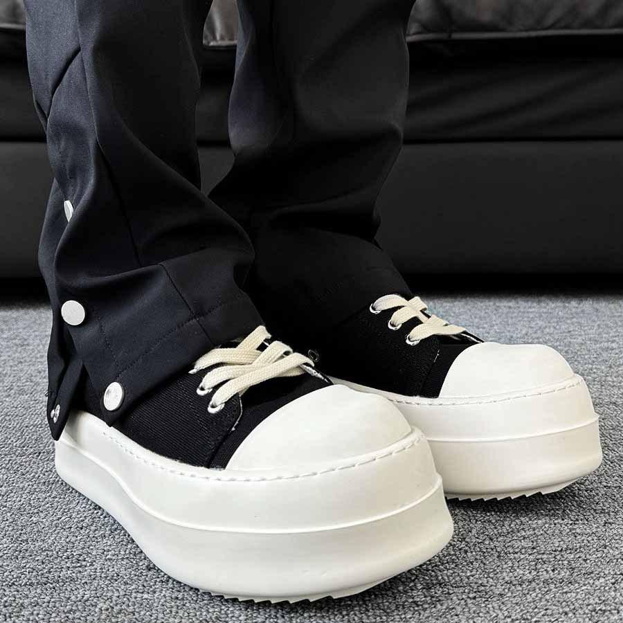Commuter Heightening Muffin Derby Shoes Women'S Platform Canvas Shoes Men'S Niche Sports High Street Couple Big Head Board Shoes
