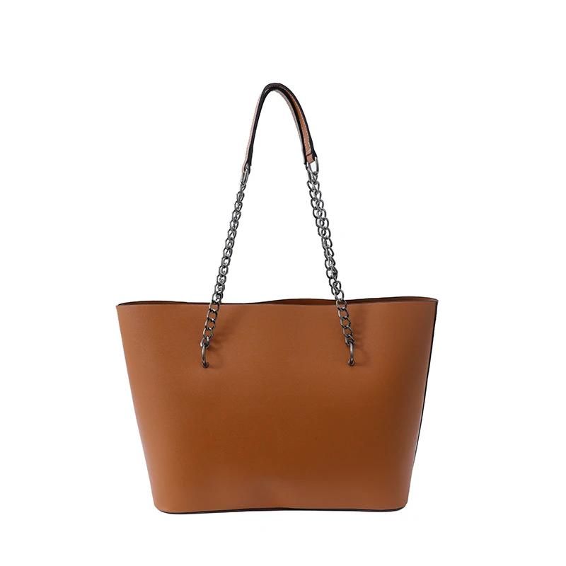 

Модная женская сумка через плечо из искусственной кожи с цепочкой, новая универсальная женская сумка через плечо для поездок на работу, сумка-тоут