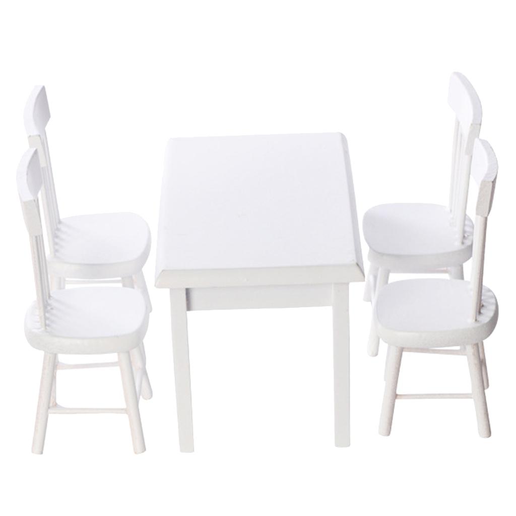 1:12 Doll House Table & Set Furniture Life Scene Ornaments