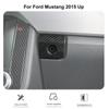 Car Steering Wheel Door Handle Decoration Center Console Cover Protective Sticker For Ford Mustang 2015 Up ABS Car Accessories Carbon Fiber Black
