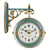 Double-Sided Wall Clock European Style Silent Wall Clock Modern Minimalist Quartz Hanging Clocks Bedroom Decoration Accessory