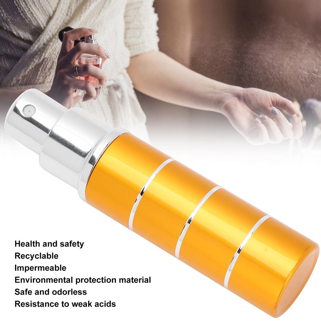 5pcs Perfume Bottle Refillable Liquid Empty Container Glass Portable Atomizer Holder 10ml
