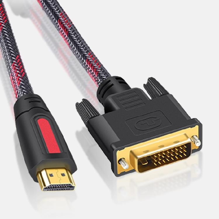 HDTV-compatible DVI Converter Cable HD4K Digital Video Cable Double Shielded For Home Entertainment