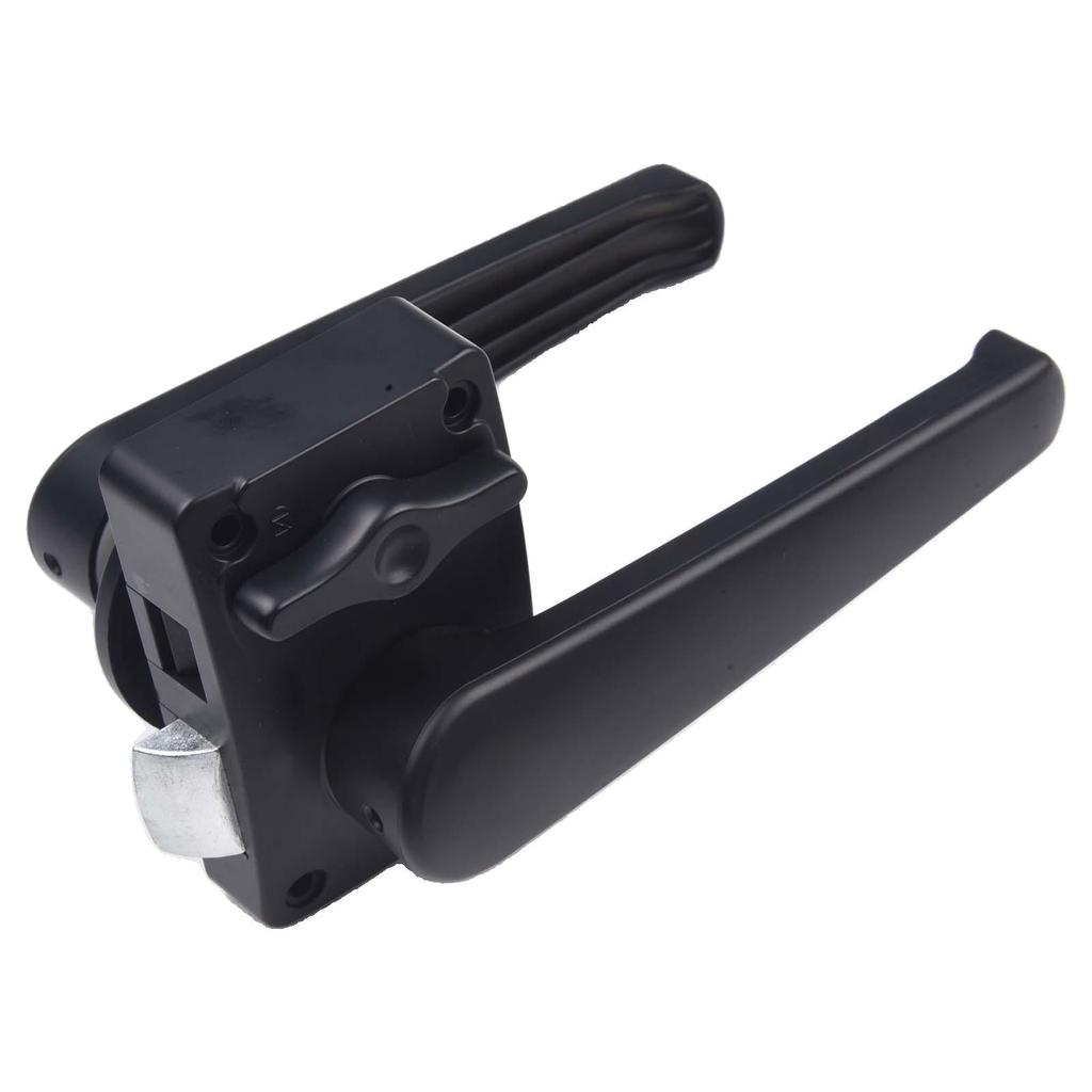 RV Toilet Door Lock Bathroom Door Lock RV Caravan Boat Latch Handle L-Type RV Toilet Door Lock Keyless Level Handle 0100935