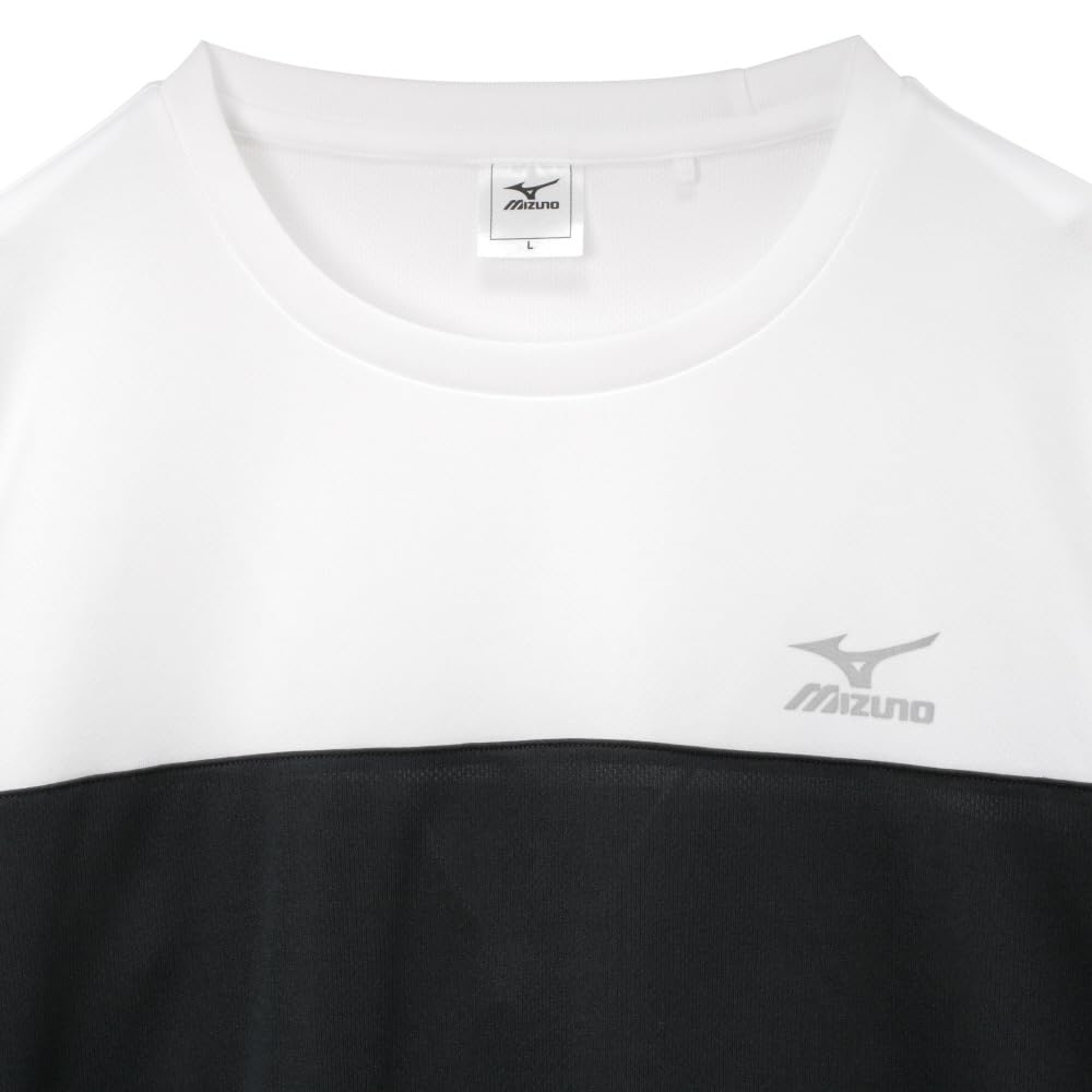 Mizuno Simple Is Training and Size Size K2JACM13 Quick-Dry Long-Sleeve T-Shirt, Sweat-Wicking Quick-Drying, Men's 2, Black, L,