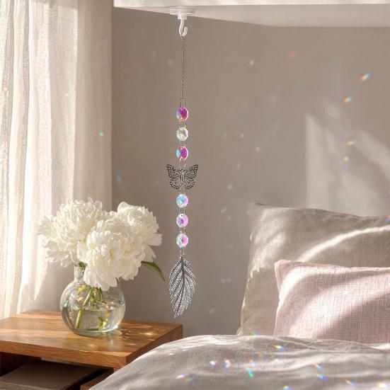 Colorful Crystal Suncatcher Hanging Sun Catcher for Windows Healing Crystal Decor for Home