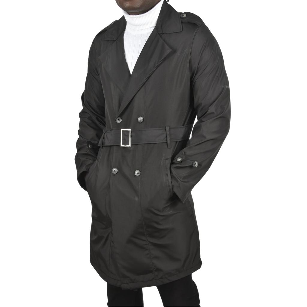 DeepSEA Geniş Kalıp Kruvaze Yaka Su İtici Astarsız Uzun Trençkot 2500789