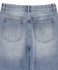 SLOWACID Distressed Wide Denim Pants [Blue]