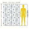 Black White Sheep Print Shower Curtain Waterproof Decorative Bath Room Decoration For Children'S Bathroom
