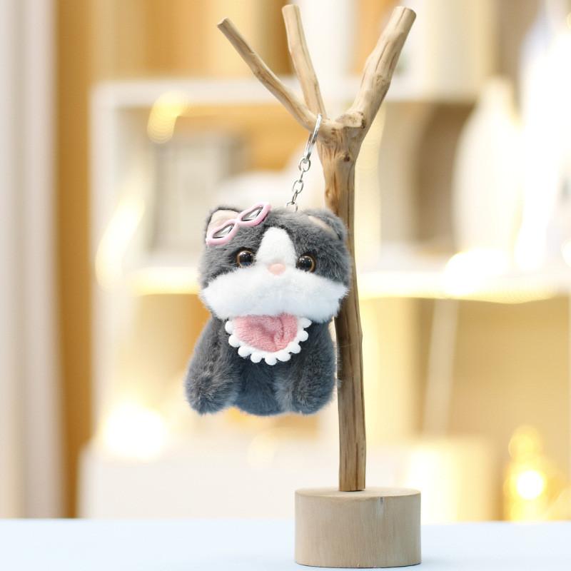 Plush Cat Toy With Short Plush Material For Keychain Girls And Boys Gift