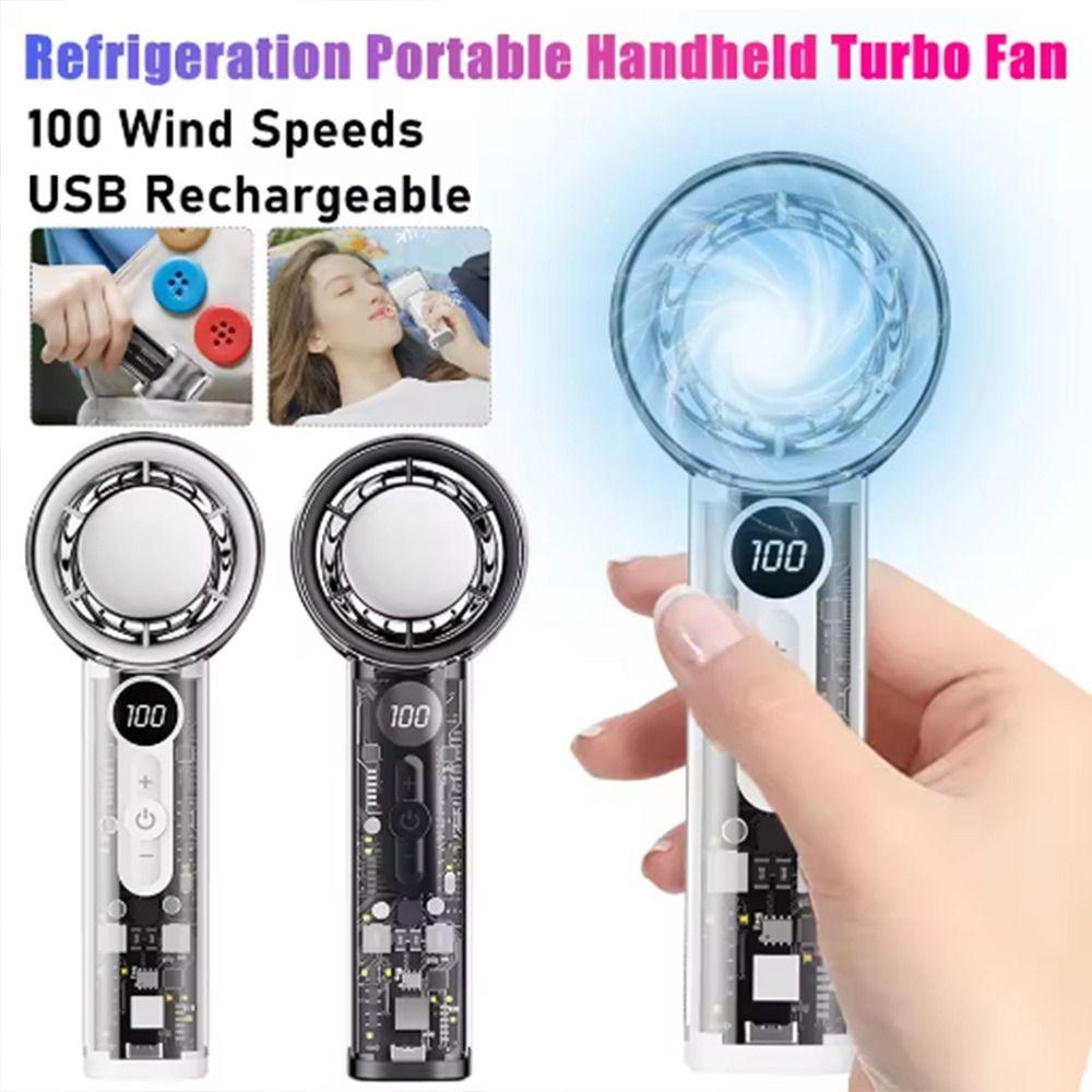 Semiconductor Refrigeration High-speed Electric Fan USB Rechargeable Outdoor Small Fan  Outdoor