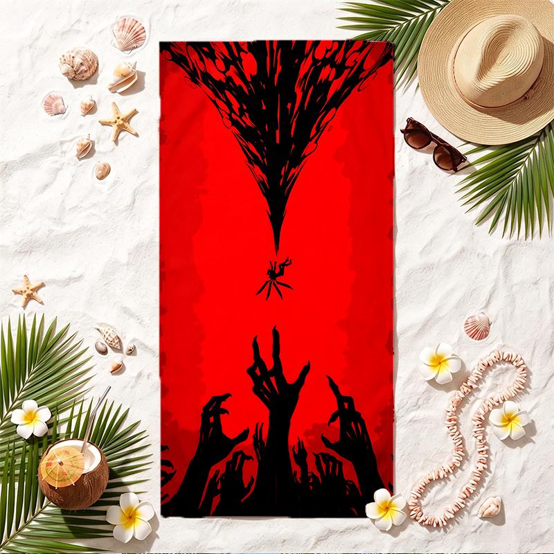 Ultrakill Soft Beach Towel Stylish Beach Pool Towel for Summer Seaside Vacation Travel