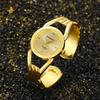 New Luxury Fashion Rhinestone Round Dial Ladies Quartz Bracelet Watch Elegant Female Clock Women's Gold Bangle Wristwatch