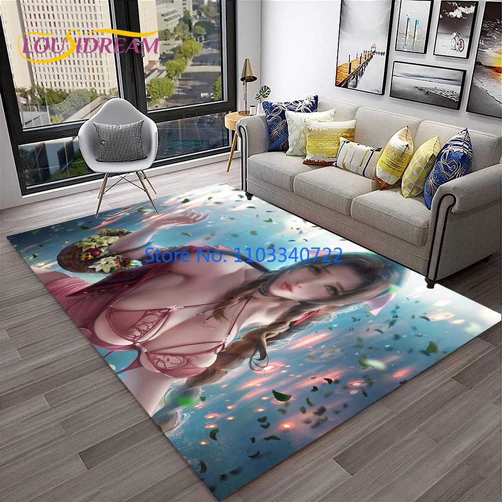3D Anime Game Character Sexy Lace Girls Cartoon Carpet Rug Carpets 120x160cm Decor for Living Room Bedroom Sofa Kids Floor Mat