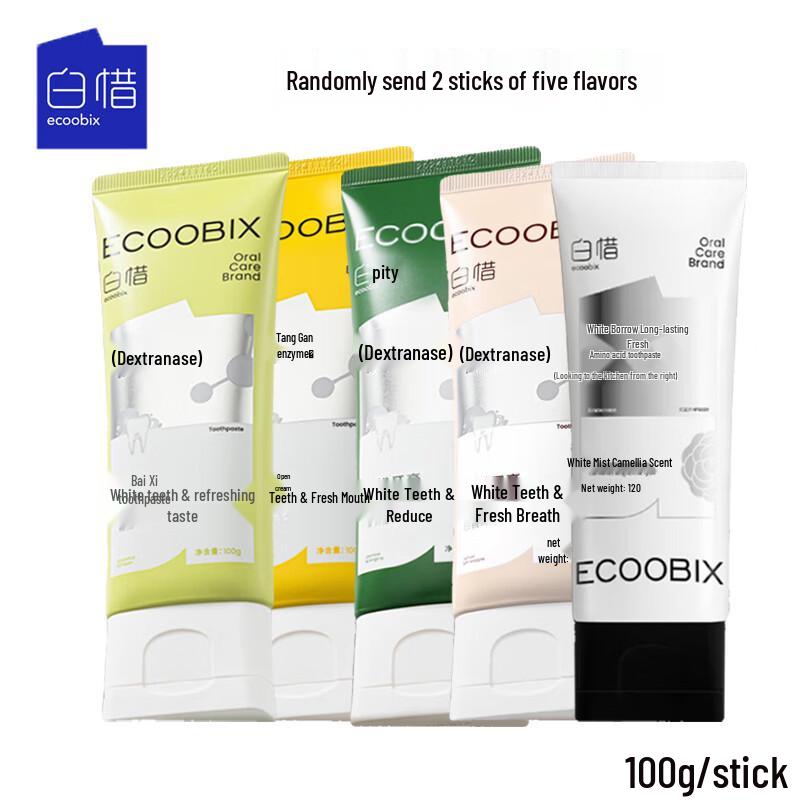 Bai Xi Fluoride Toothpaste 2-Pack (Assorted Flavors)