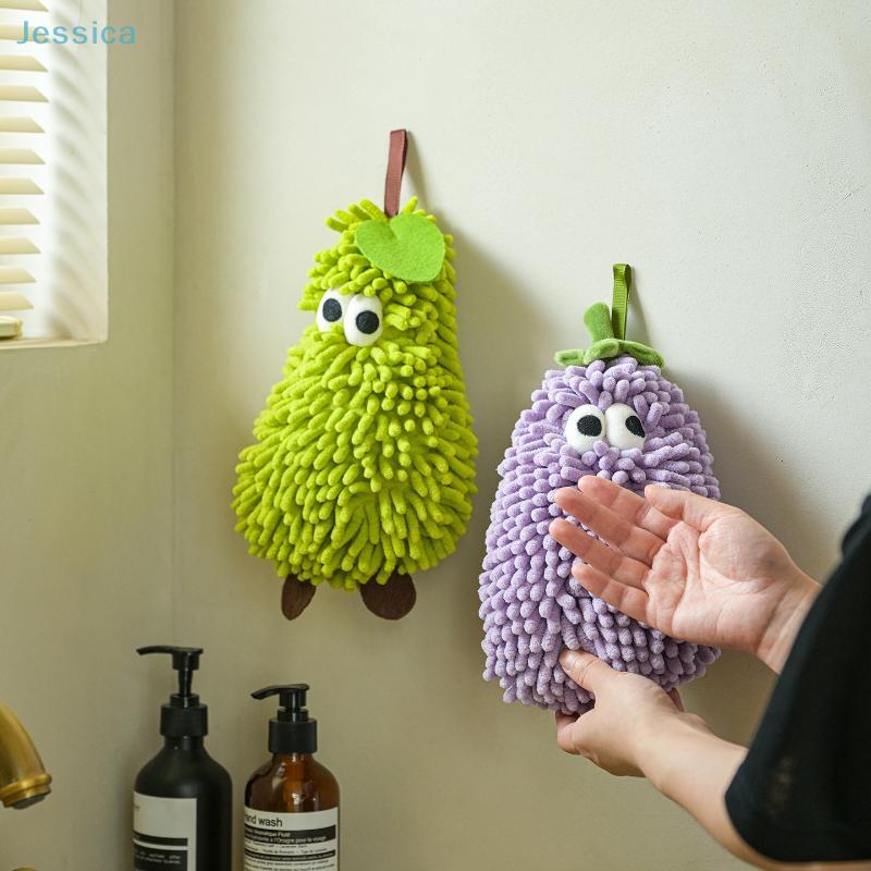 Cute Fruit Hand Towel Thickened Chenille Absorbent Towel For For Kitchen And Bathroom,Soft And Skin Friendly