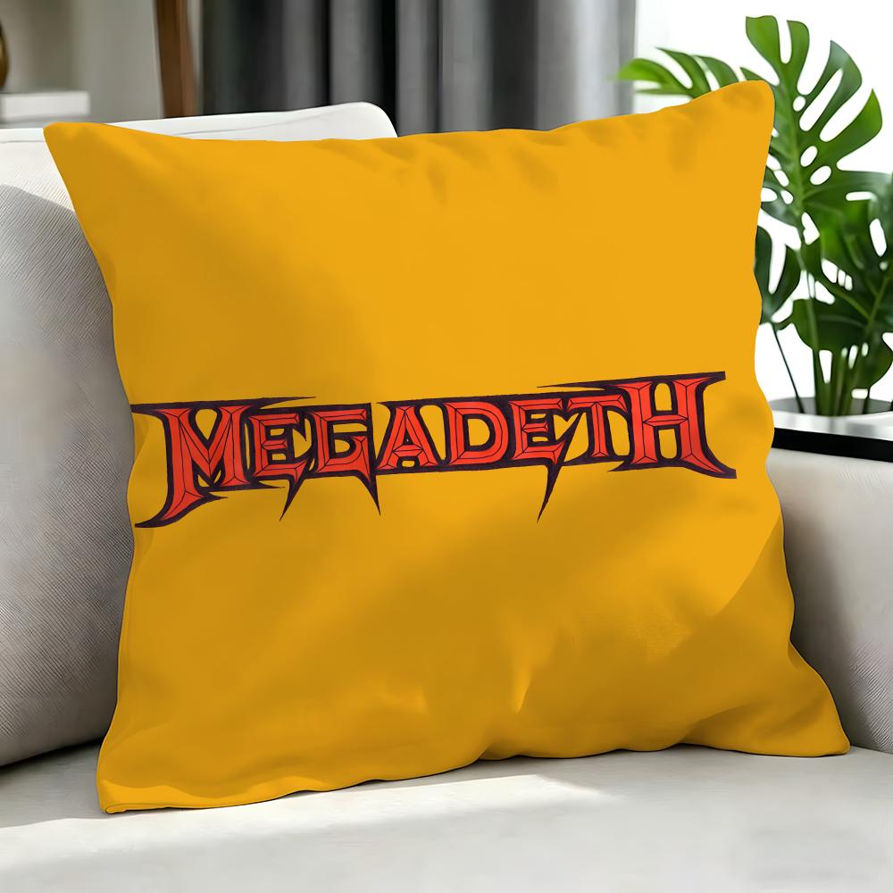 Metal Megadeth Cushion Cover Cushion Cover Set 4Pcs 50X50 45X45 40X40 Pillowcase Decorative Sofa Home Decor