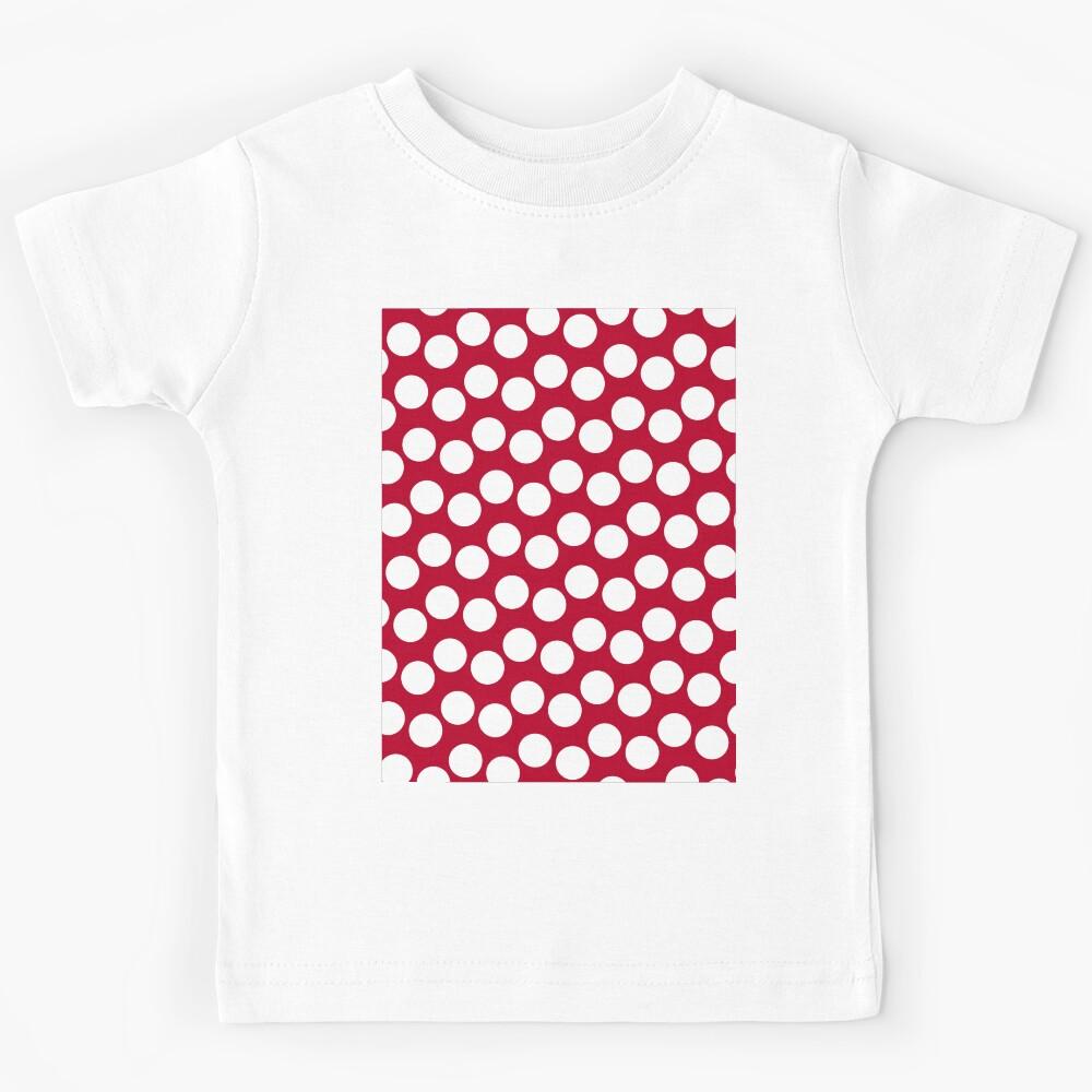 polka dots pattern,white,pink Kids T-Shirt 140