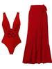 European & American 2025 Floral Tummy Control Mesh Skirt Swimsuit