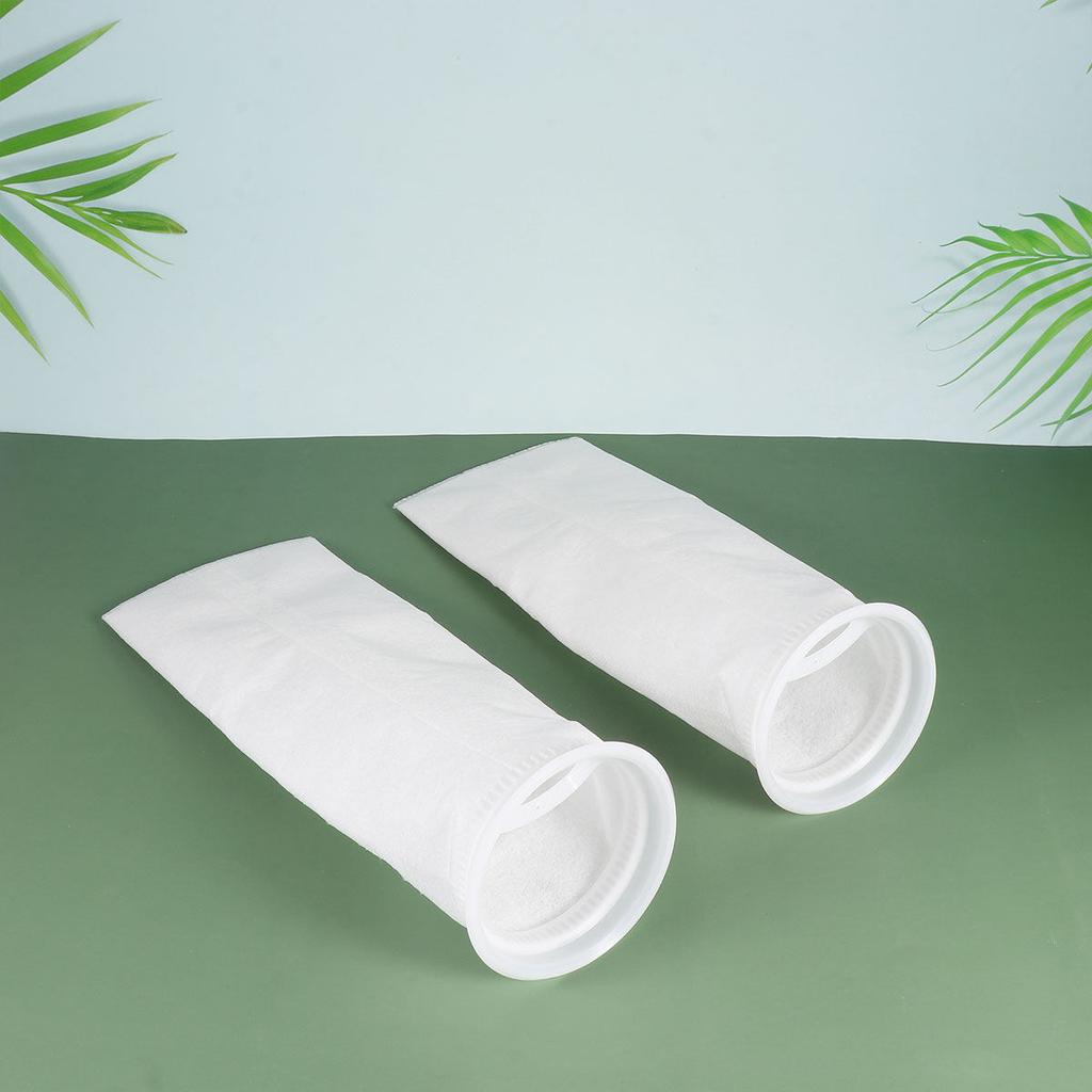 2Pcs 4 Inch 100 Micron Aquarium Filter Bag Fish Tank Sump Felt Sock Removes Excess Food Detritus Organic Waste Mechanical