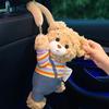 Cartoon Bear Vehicle Tissue Bag Soft Fluffy Car Tissue Box Hanging Bag For Women Hanger Doll Hanging Tissue Holder Living R R6J0