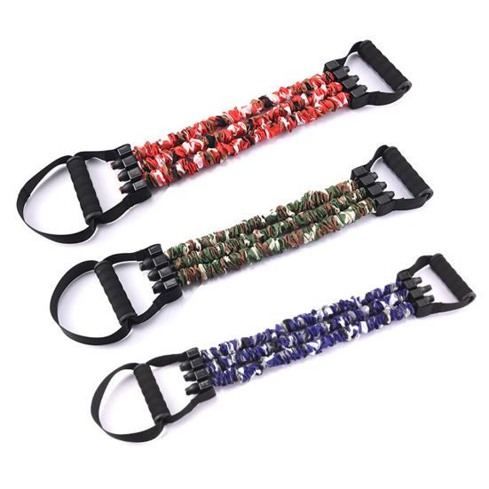 Adjustable Resistance Band with Detachable 3-Tube Chest Expander Shoulder Stretcher Strength Training Fitness Full Body Stretching Band with Handle