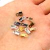200pcs/lot Cove Clasps Cord End Caps String Ribbon Leather Clip Tip Fold Crimp Bead Connectors For DIY Jewelry Making Findings