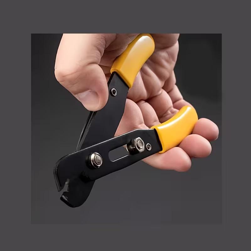 Jewelry Making Clamp - 2-Tone Manual Tool for Opening Bag Chains, Cutting Chains, Toothless Grip & Adjustable Wire Stripper