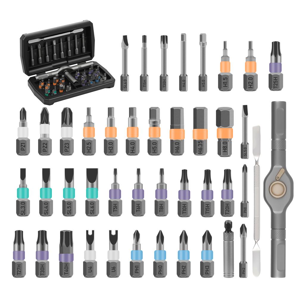 43in1 Ratchet Screwdriver Set Magnetic Screwdriver Repair Tools Set with Handle Multifunctional Screwdrivers for Assembly Repair
