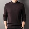 Hengyuanxiang Men's 100% Pure Wool Mock Neck Sweater