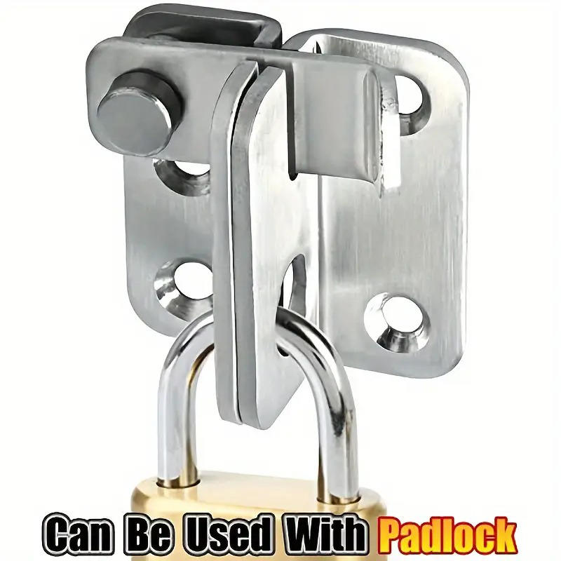 1PC Stainless Steel Anti-Theft Latch Stainless Steel Pin Door Latch Right-Angle Sliding Door Latch Pin Pet Cage Safety Door Bolt Latch