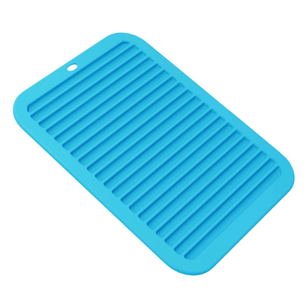 Silicone Drying for Kitchen Counter, Dish Drying Pad, Flexible for Cups and Utensils,