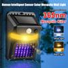 LED Solar Mosquito Killing Lamp UV Electric Shock Mosquito Killer Human Intelligent Induction Outdoor Waterproof Wall Lights