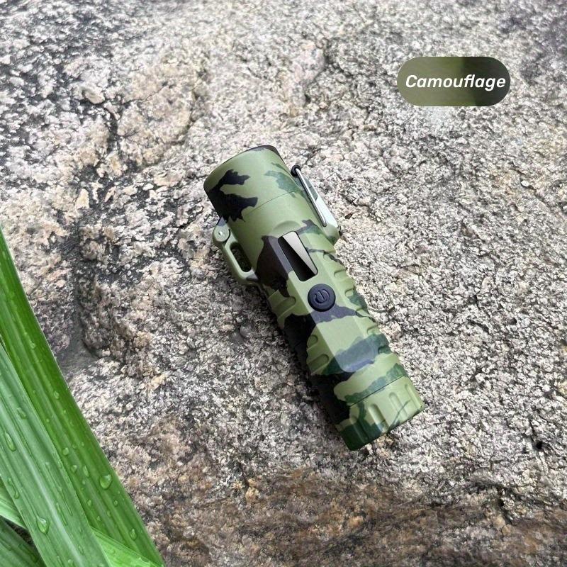 Electric Windproof Metal Lighter Flameless Dual Arc Plasma Rechargeable USB Waterproof Lighter with Flashlight Outdoor Tools