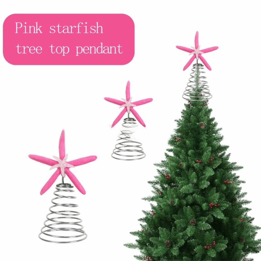 Handmad Star Treetop Decorations Collectible Starfish Treetop Ornament  Christmas Tree