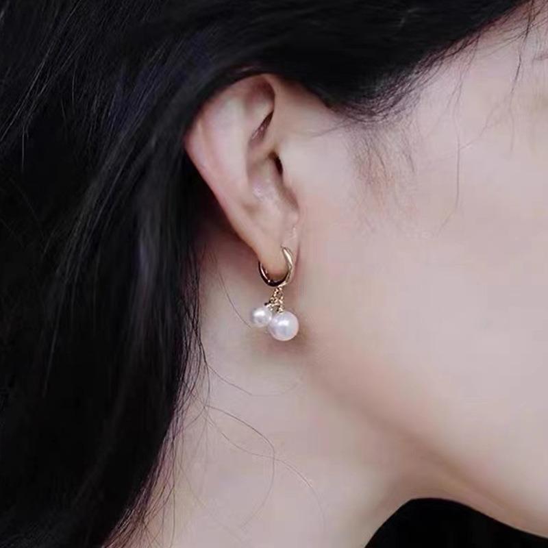 Small and simple pearl earrings, retro earrings, earrings, feminine temperament, earrings, new trendy