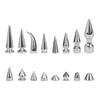 Clous à pointes Rivets Métal Argenté Rivets Décoratifs Punk, 10 Pièces Rivets Pointus à Visser Boucles Bouton Gothique pour Artisanat DIY