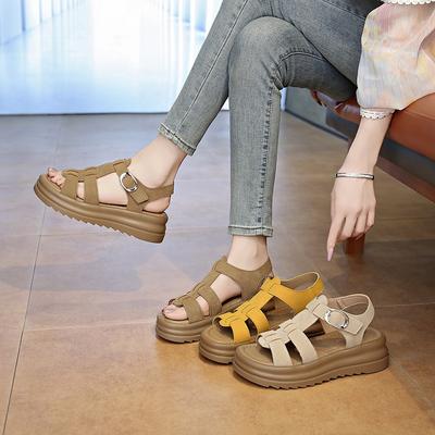 2025 Woman New Popular Buckle Design Shoes Trend Casual Platform Sandal Non-slip Outdoor Sandals Unique Sandal