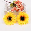 50 Pcs Artificial Flower Yellow False Sunflower 4cm 6cm 10cm Sizes For Handmade Craft Projects