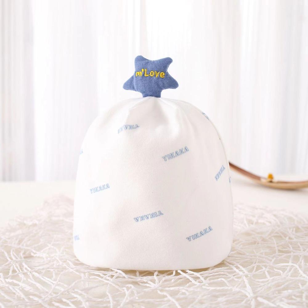 Cartoon Bear Baby Fetal Cap Print Infants Beanie Cap Windproof Newborn Hats  Hospital