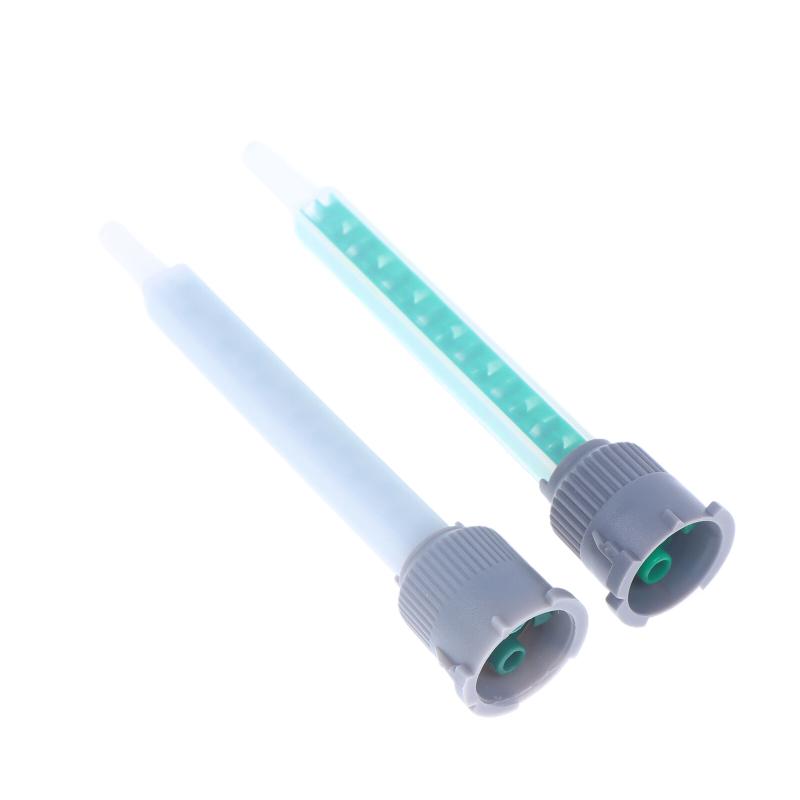 New Design 10Pcs Epoxy Adhesive Mixing Nozzle Static Mixing Nozzle MB5-16L Mixing Tube (1:1Ratio) For AB Glue Gun Liquid Mixer