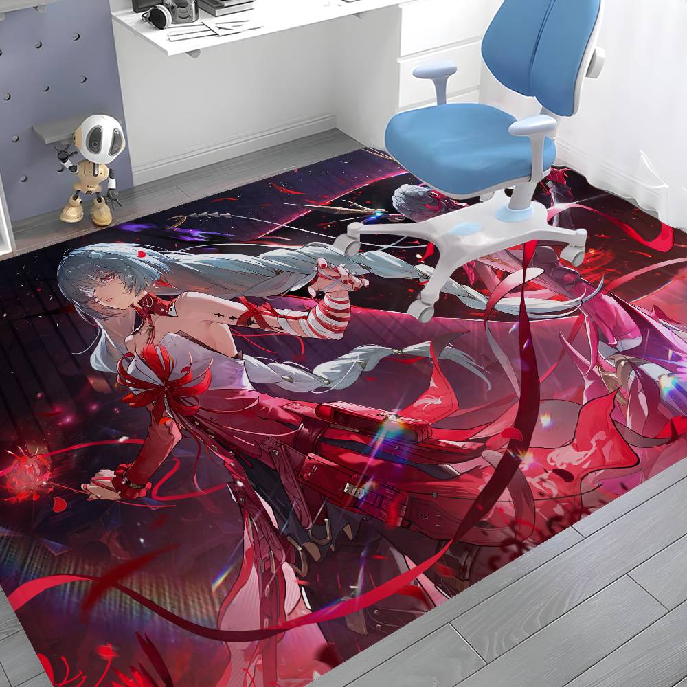 Game Wuthering Waves Bathroom Mat Anti-slip Absorb Water Long Strip Cushion Bedroon Mat Welcome Doormat