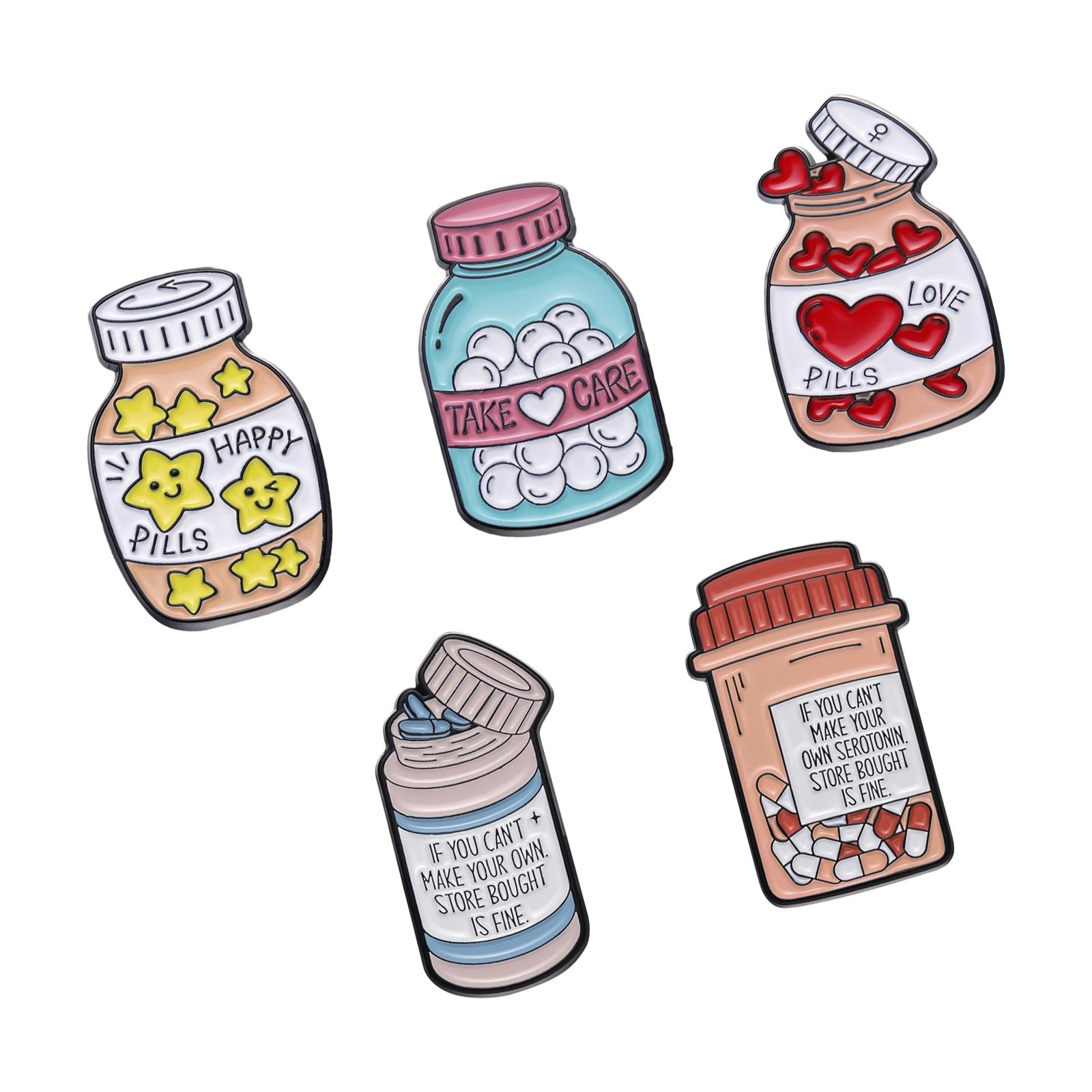 

5 штук Мультяшные значки на лацкан Вдохновляющие значки Броши Значки медсестры врача Брошь Значок на лацкан для одежды, сумки врача, медсестры A